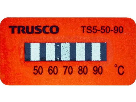 TRUSCO 温度シール5点表示不可逆性50℃~90℃(40枚入り) TS5-50-90