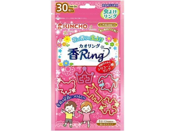 金鳥 虫よけ カオリング ピンク 30個入(5種類×6個)