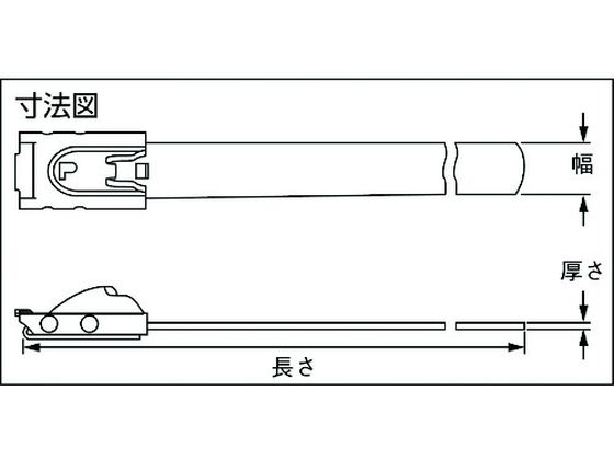 パンドウイット MLTタイプ 自動ロック式ステンレススチールバンド SUS304 幅12.7mm 長さ1072mm 25本入り MLT12EH15-Q  MLT12EH15-Q