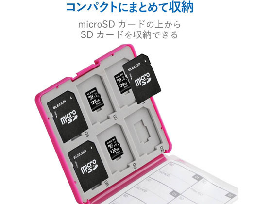 エレコム Sd Microsdカードケース プラスチックタイプ Cmc Sdcpp24pnが619円 ココデカウ