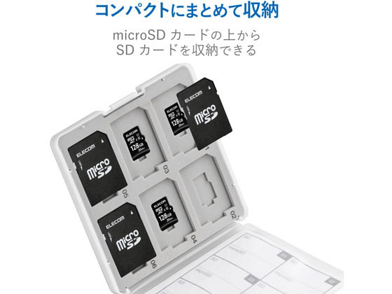 エレコム Sd Microsdカードケース プラスチックタイプ Cmc Sdcpp24whが619円 ココデカウ