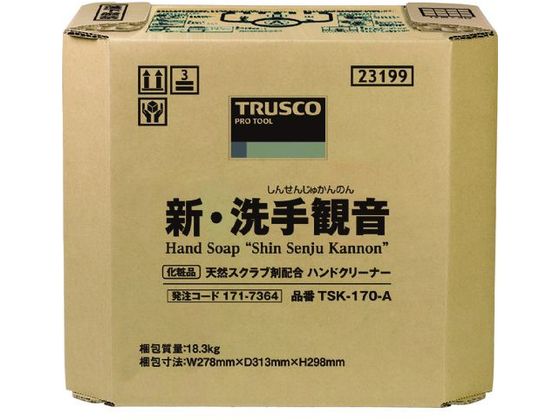 TRUSCO ハンドソープ 新・洗手観音 17.0kg バックインボックス