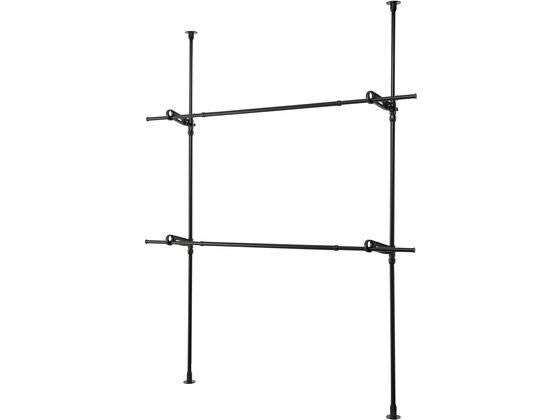 積水 つっぱり式ダブルポール 高さ200〜275cm TWP-BK