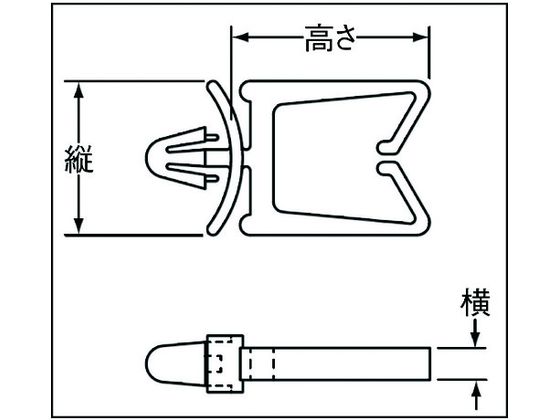 パンドウイット 押し込み型固定具 ワイヤーサドル (100個入) VWS3775-C