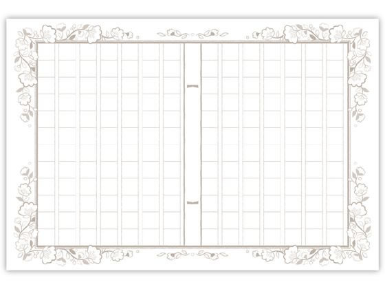ササガワ インクで綴る 原稿用紙 フラワーS 31枚 36-5003
