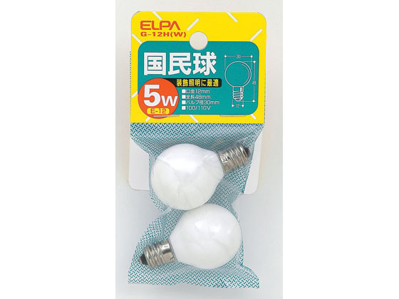 朝日電器 国民球 5W E12ホワイト G-12H(W)