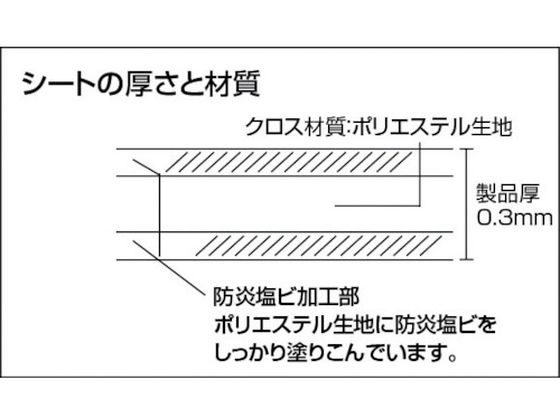 TRUSCO 防炎シート 幅3.6×長さ5.4m GBS-3654 1205412が11,495円