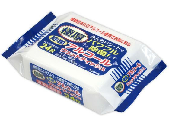 協和紙工 極厚除菌アルコールウェットティッシュ 24枚×20個 03-102が1,928円【ココデカウ】