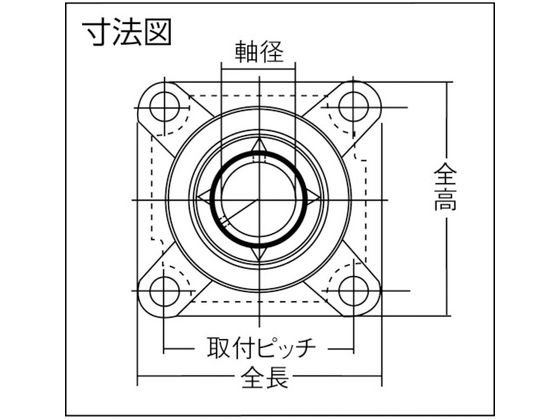 NTN G ベアリングユニット(テーパ穴形アダプタ式)軸径50mm内輪径55mm全長162mm UKF211D1