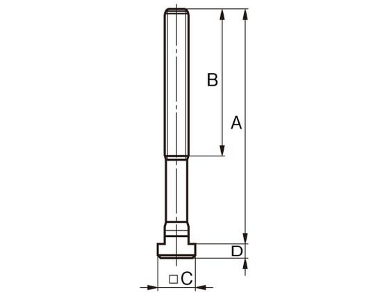 エスコ Tスロットボルト M24 呼28 400mm EA637FK-400