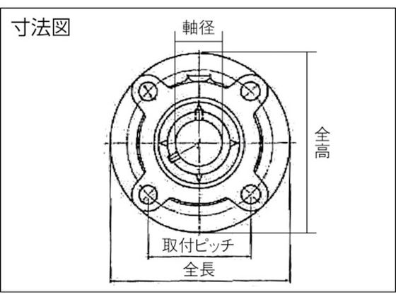 NTN G ベアリングユニット(テーパ穴形アダプタ式)軸径50mm内輪径55mm全長185mm UKFC211D1