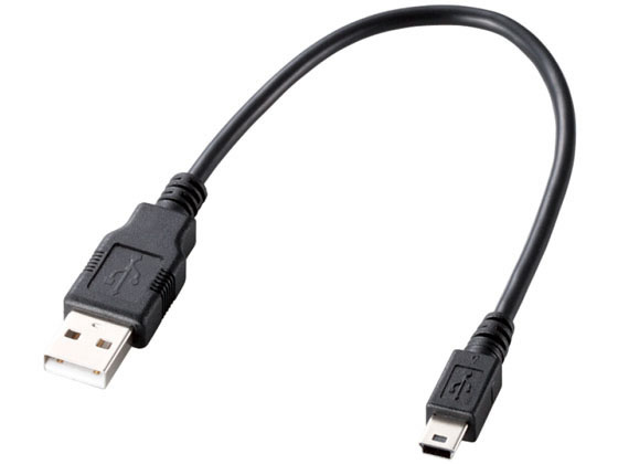 エレコム USB2.0ケーブル A-mini-Bタイプ 0.25m U2C-GMM025BK