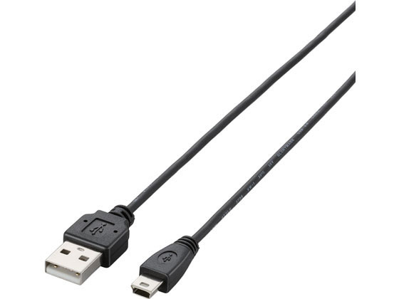 エレコム 極細USB2.0ケーブル mini-Bタイプ 0.5m U2C-MXN05BK