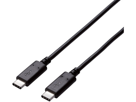 エレコム USB2.0認証ケーブル C-C 5A出力 1.0m U2C-CC5P10NBK