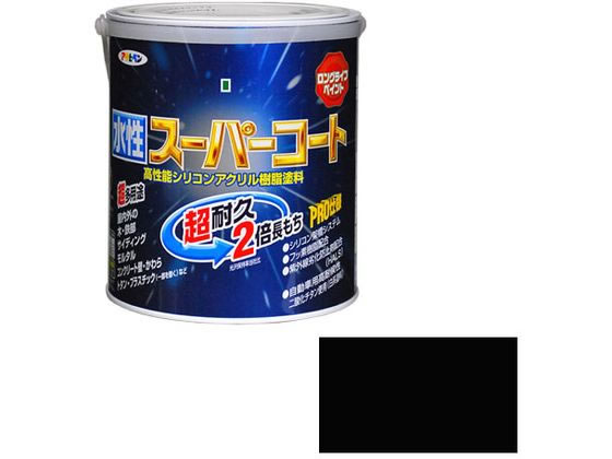 アサヒペン 水性スーパーコート 1.6L ツヤ消し黒が3,842円【ココデカウ】