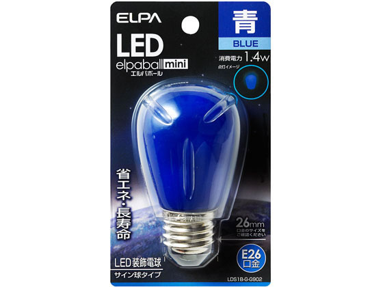 朝日電器 LED電球サイン球 E26青色 LDS1B-G-G902