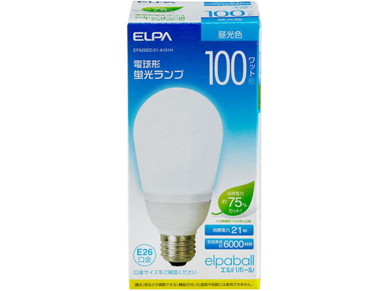 朝日電器 電球形蛍光灯A形100W昼光 EFA25ED 21-A101H