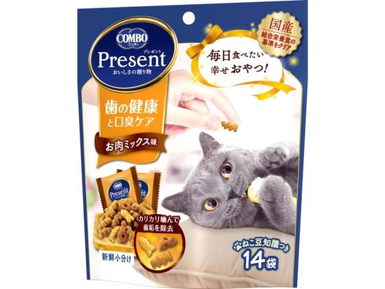 日本ペットフード コンボプレゼント猫おやつ歯口臭お肉味42g