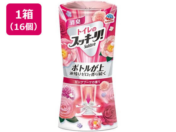 アース製薬 トイレのスッキーリ! ピンクブーケの香り 400mL 16個