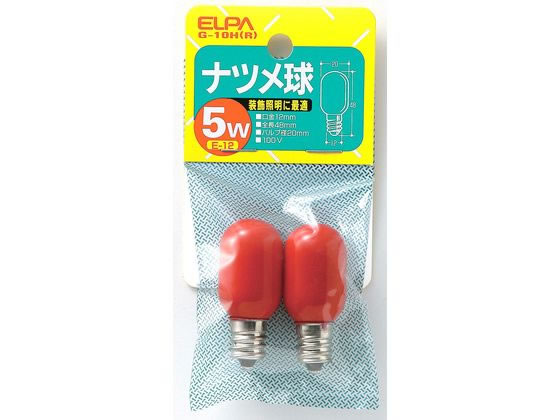 朝日電器 ナツメ球 5W 赤 G-10H(R)