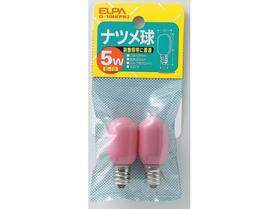 朝日電器 ナツメ球 5W ピンク G-10H(PK)