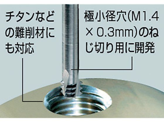 NOGA Carmex超硬ソリッドミニミルスレッド シャンク径6×M3.0×0.50×首下9.5 M06024C9 0.5ISO