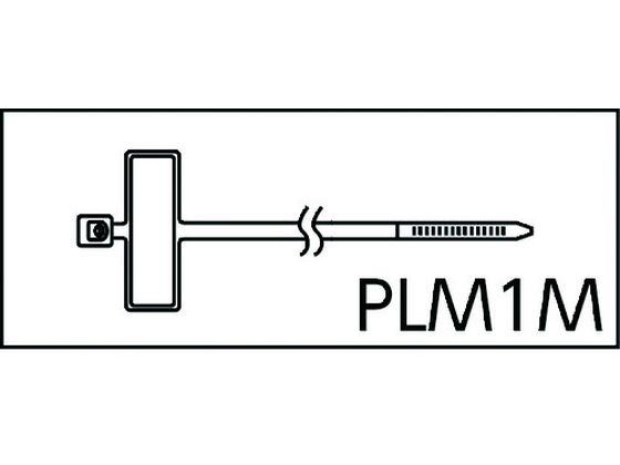 パンドウイット 旗型タイプナイロン結束バンド 難燃性白 (1000本入) PLM1M-M69