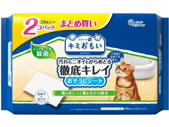 大王製紙 徹底キレイおそうじシートナチュラルグリーンの香り26枚×2