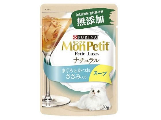 ネスレ日本 モンプチプチリュクスパウチナチュラルスープ成猫ささみ入リ 30g