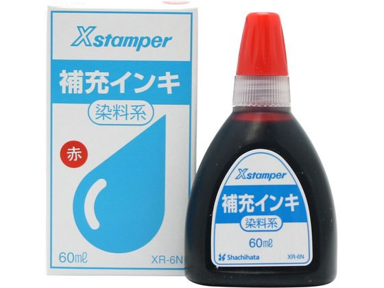 シヤチハタ 補充インキ 60ml 染料系(Y-30) 赤 XR-6N(Y-30)アカ