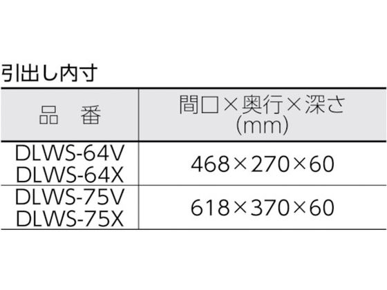 お取り寄せ】TRUSCO ツールワゴン ドルフィン用引出 2段 750×500 YG色-