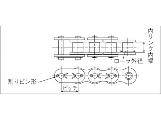 センクシア SBR-PRIMEローラチエン 割ピンタイプ 140-1C