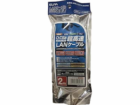 朝日電器 LANケーブル CAT6a 2M LAN-A602(W)