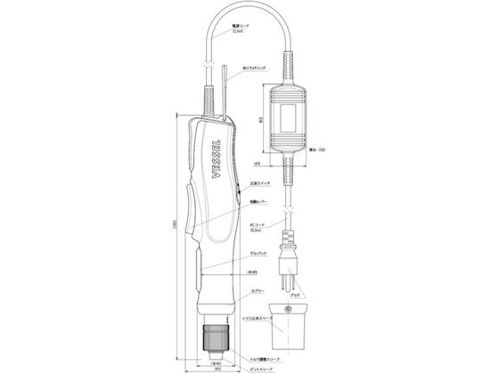 ベッセル 電動ドライバー VE-6000R レバー式 出力トルク:1.6～4.5N・m VE-6000R