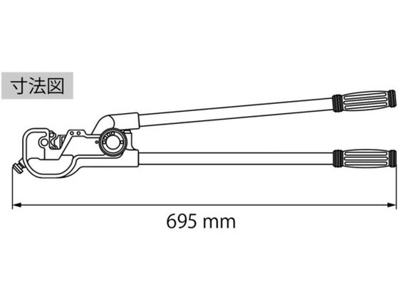 エビ 強力型圧着工具 使用範囲22・38・60・80・100 AK100 1239317が