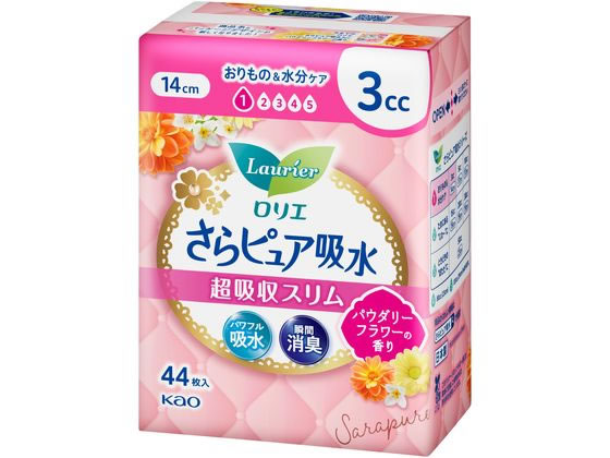 KAO ロリエさらピュア吸水 超吸収スリム3cc パウダリーフラワー44枚