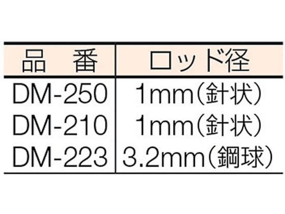 テクロック ダイヤルデプスゲージ 測定範囲0~10mm DM-210 1028669が