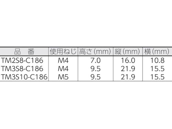 パンドウイット 異物混入対策 ポリプロピレン製 金属検知対応タイマウント HACCP対策品 100個入り TM3S10-C186 TM3S10-C186