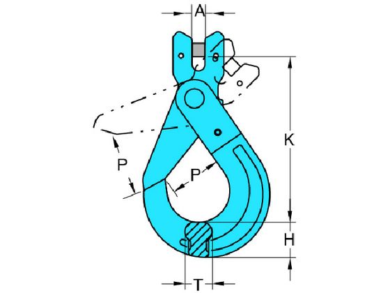 YOKE G-100 クレビスロッキングフック(ピンタイプ) 1.4T X-026-06-