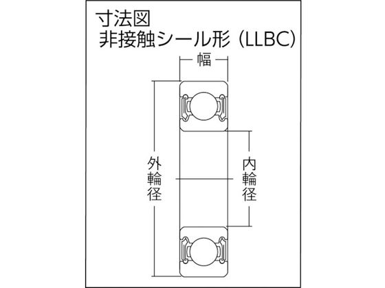 NTN 深溝玉軸受(すきま大・合成ゴム両側シール)内径65mm外径140mm幅33mm 6313LLBC3