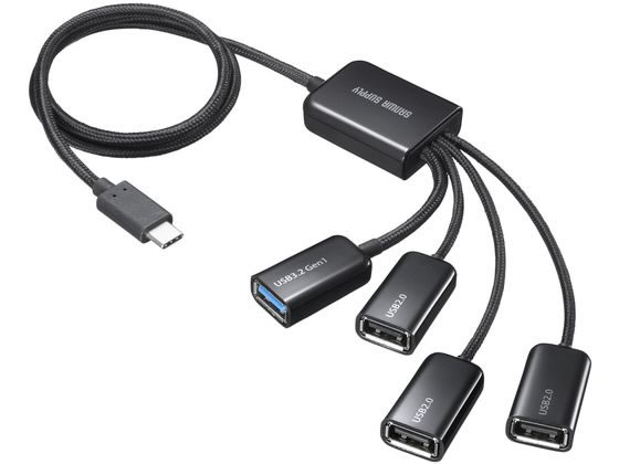 サンワサプライ USB Type-Cコンボハブ(4ポート) USB-3TC436BK