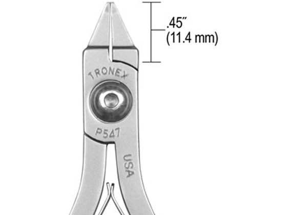 エスコ 精密プライヤー ESD 平 バネ付 116mm EA537T-41