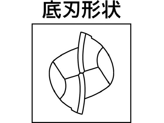 三菱K 2枚刃インパクトミラクルロングネック 超硬ボールエンドミル1.2