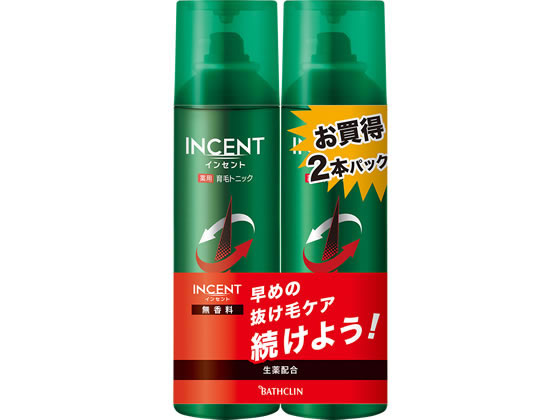 バスクリン インセント 薬用育毛トニック 無香料 ペアパック(190g×2)