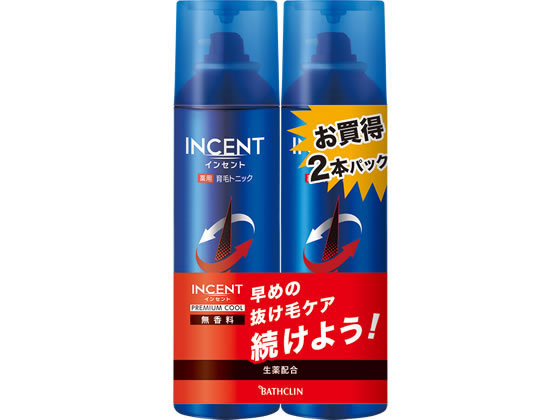 バスクリン インセント 薬用育毛トニック 無香料プレミアムクール(190g×2)