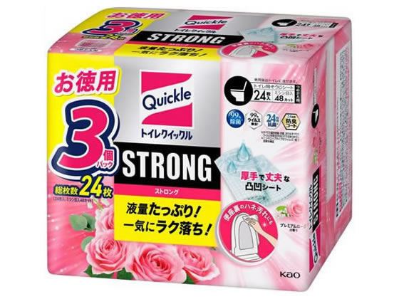 KAO トイレクイックル ストロング プレミアムローズの香り 詰替 24枚入