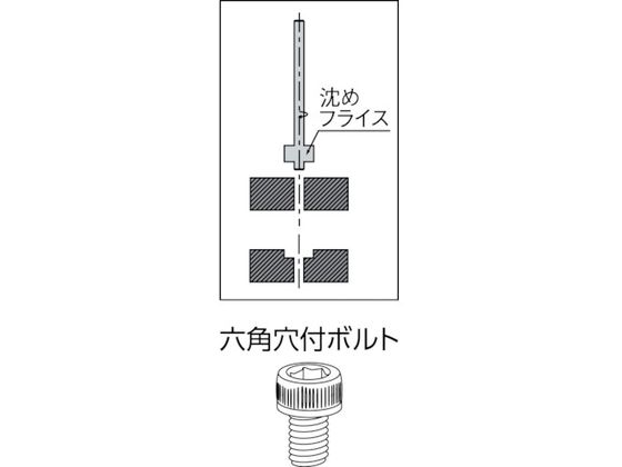 FKD ロングシャンク沈めフライス12 LS-CB12-