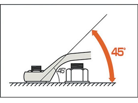 Ampco 両口45度メガネレンチ 二面幅寸法19×24mm AMC1042 2806401が