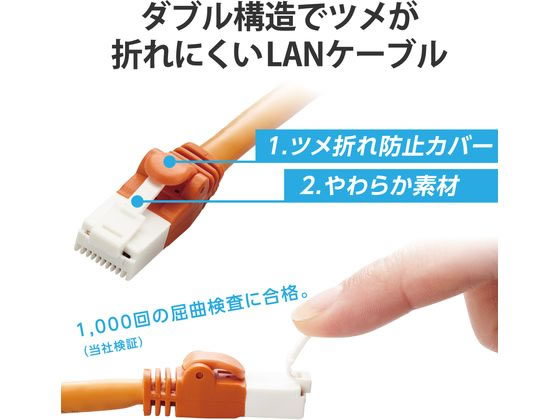 エレコム Cat6A対応LANケーブル 2m オレンジ LD-GPAT DR2 RSが1,160円