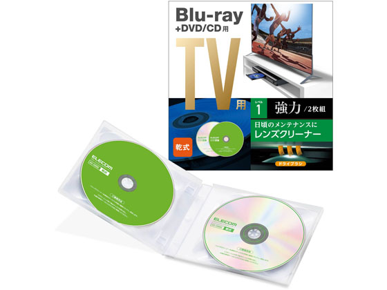 エレコム Blu-ray+DVD CD用レンズクリーナー 2枚組 AVD-CKBRDC